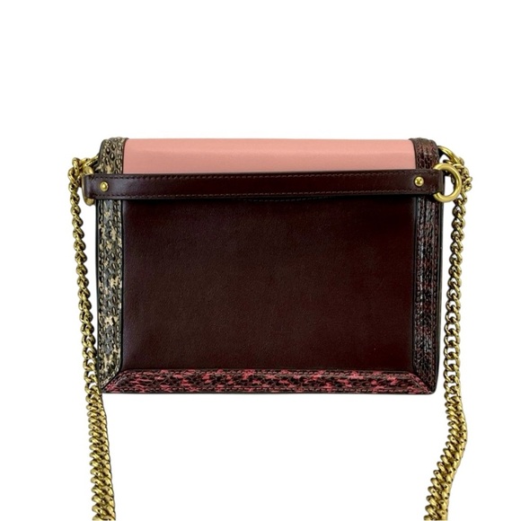 Coach X Jennifer Lopez JLo Hutton Shoulder Bag Colorblock Snakeskin Detail C0805 - Picture 2 of 11